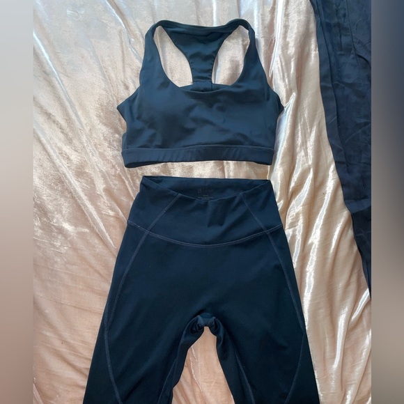 Buffbunny Collection Pants - Buffbunny Set Small open back sports bra and leggings dark navy